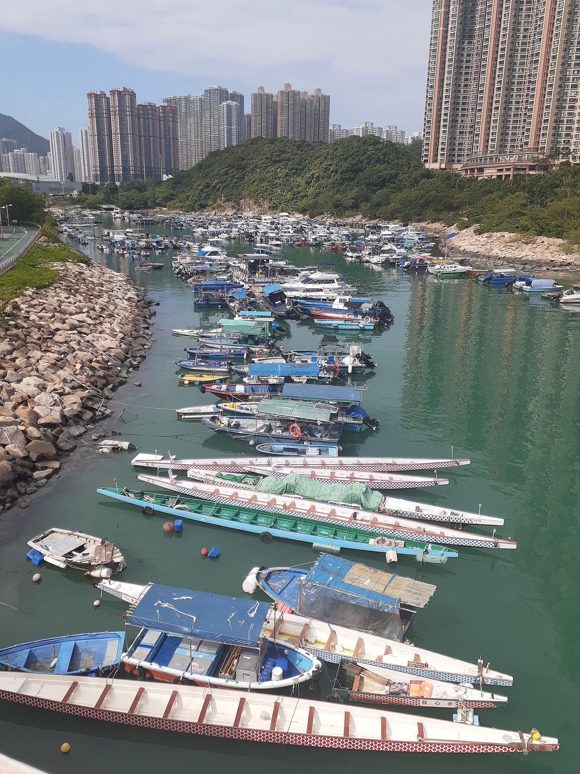 Sai Kung waterfront boats Hong Kong