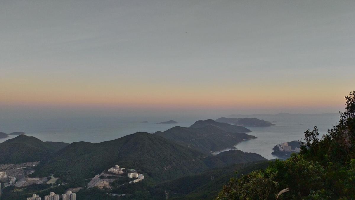 Hong Kong Hiking Trails and the Heat That Catches People: Dragon's Back viewed from Mount Parker in the evening